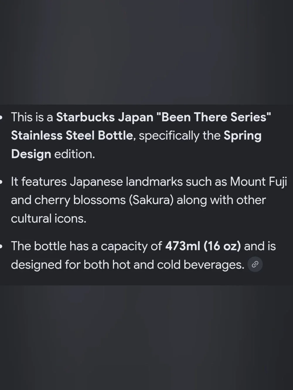 Starbucks Limited Edition Design Japan Been There Series Tumbler 16 oz